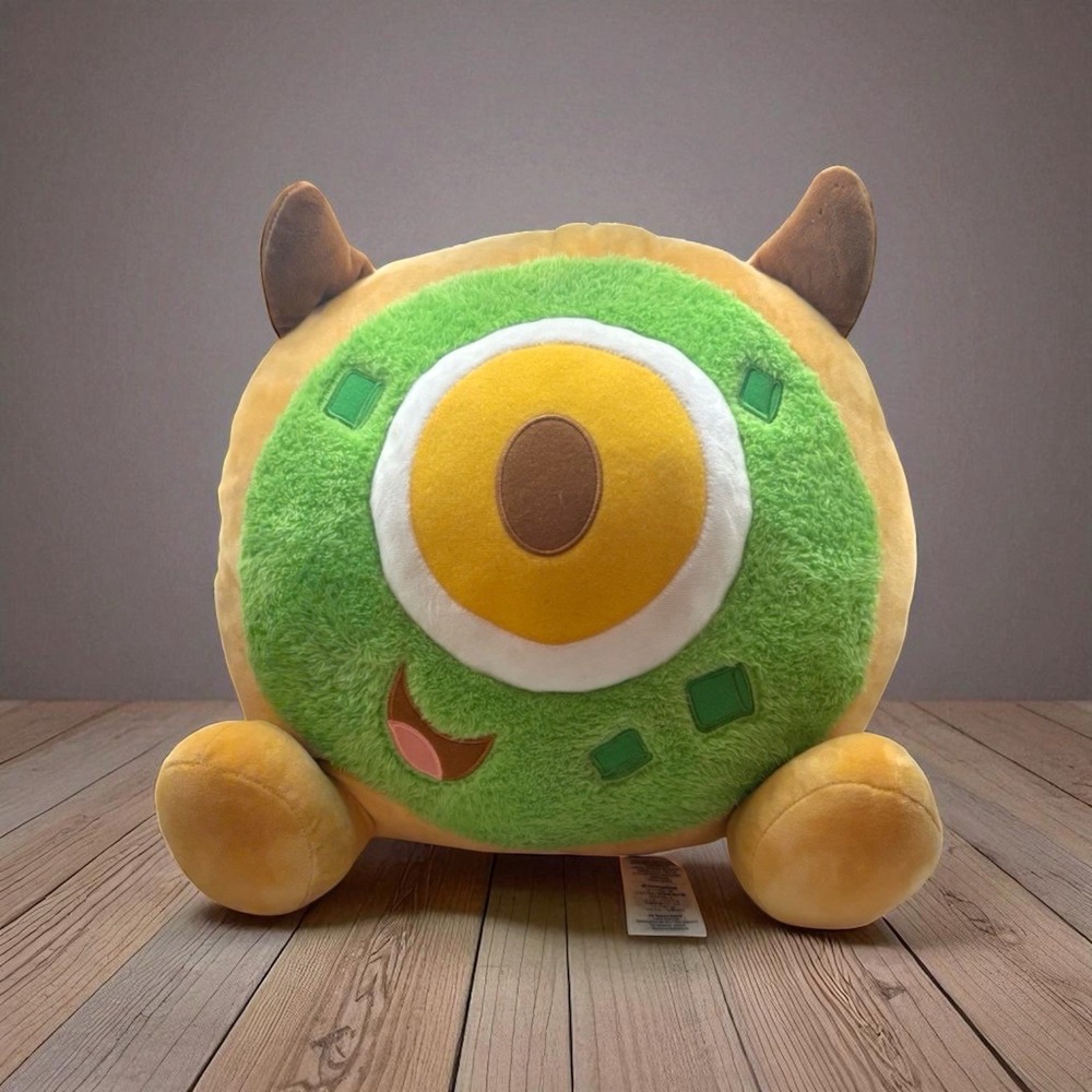 Disney 12" Round Mike Wazowski Monsters Inc. Plush Stuffed Toy collectible clean